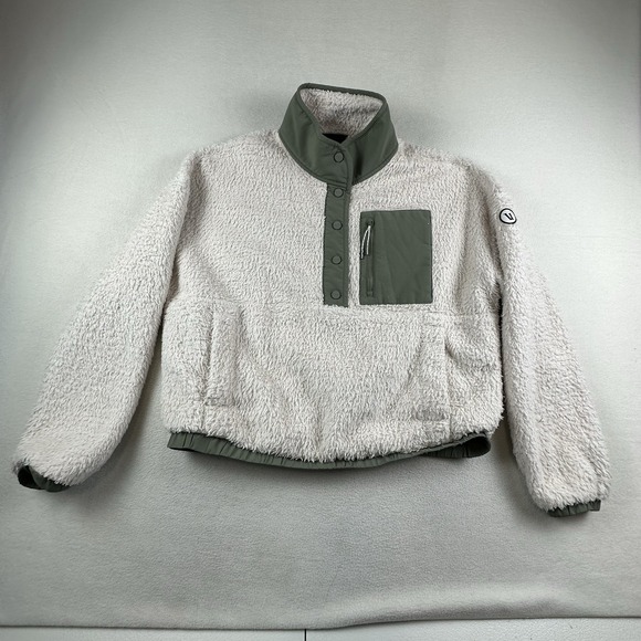 Vuori Jackets & Blazers - Vuori Jacket Womens Medium COZY SHERPA Popover Fleece Sweater Snap T Performance